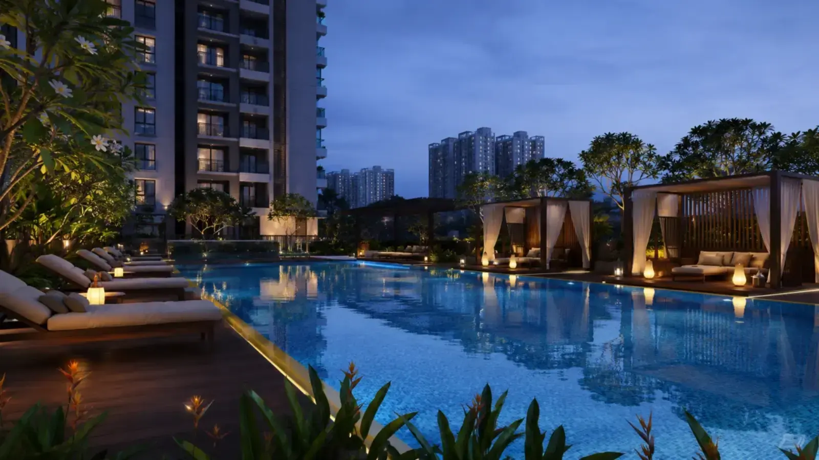Swimming pool deck at Purva Brookshire