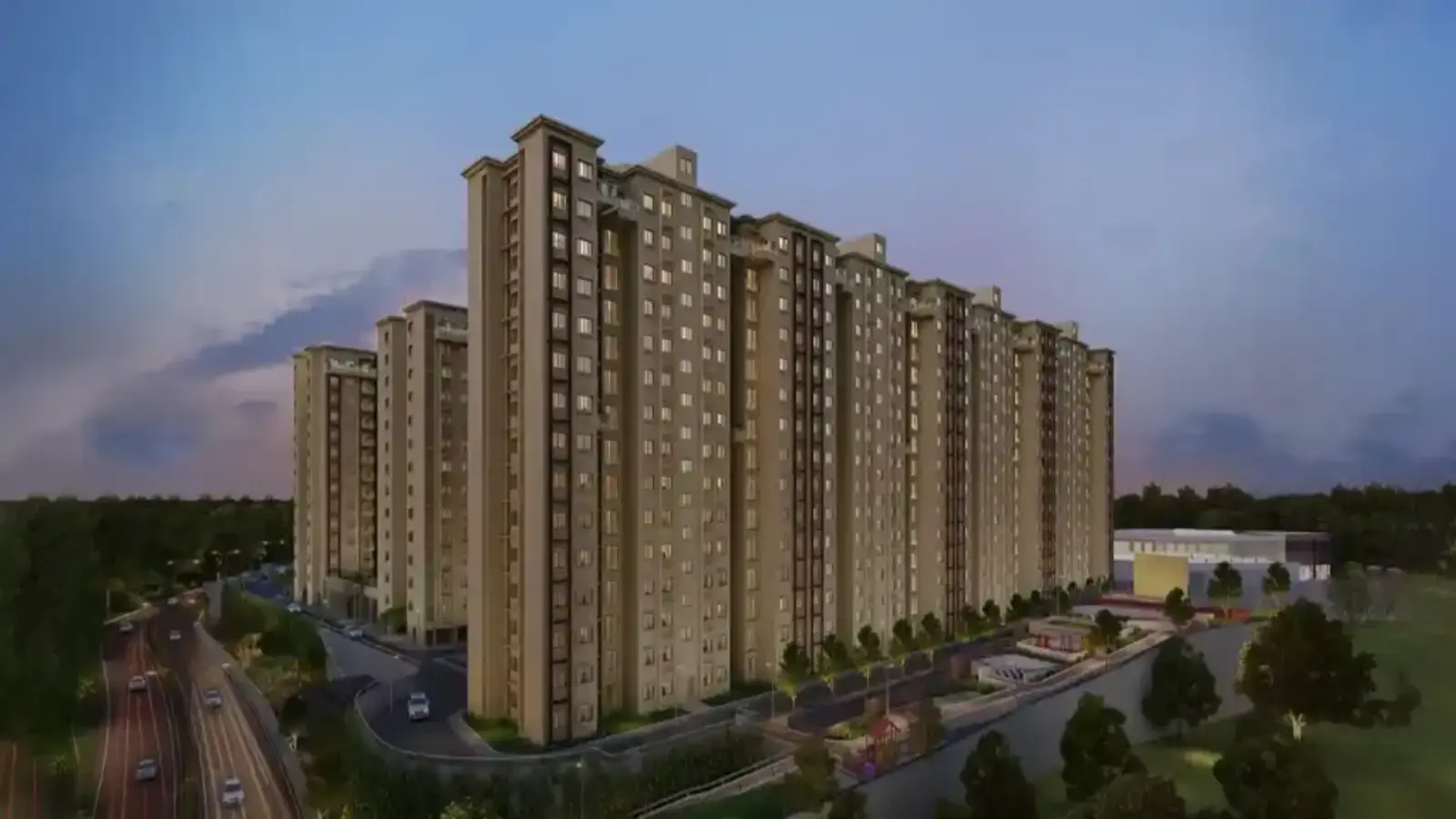 Tower elevation at Purva Brookshire, Hennur Main Road