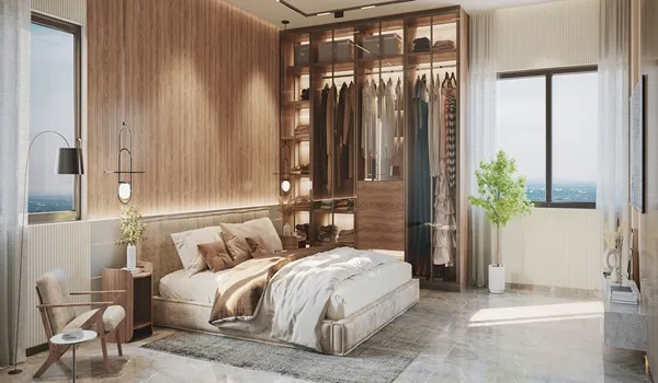 Purva Brookshire master bedroom, Hennur Main Road